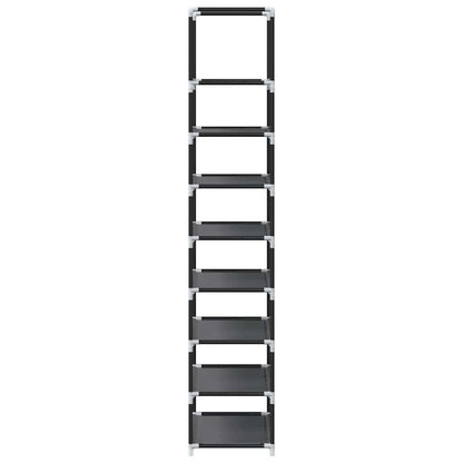 Schuhregal 8-stöckig Schwarz 44x28x145 cm Vliesstoff
