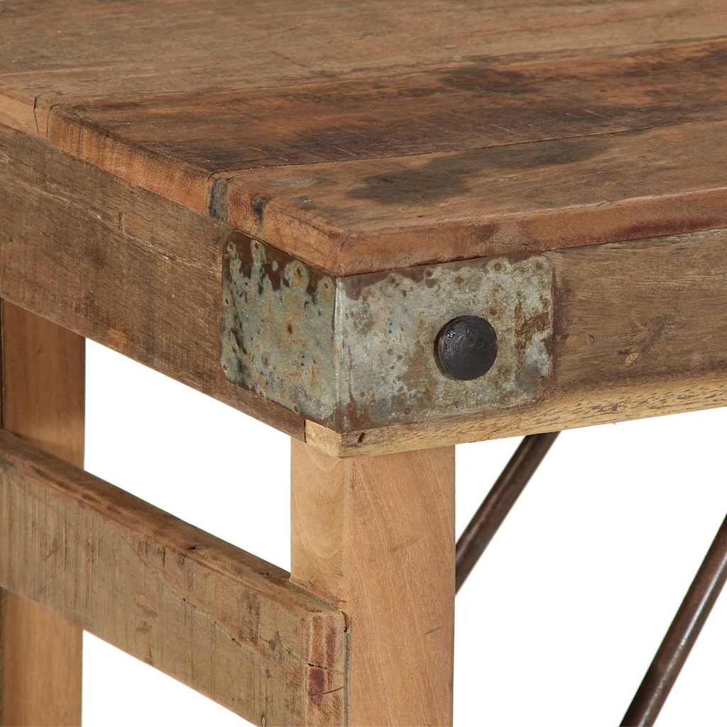 Konsolentisch Braun 110 x 35 x 76 cm Massivholz Altholz