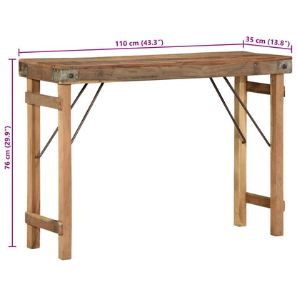 Konsolentisch Braun 110 x 35 x 76 cm Massivholz Altholz
