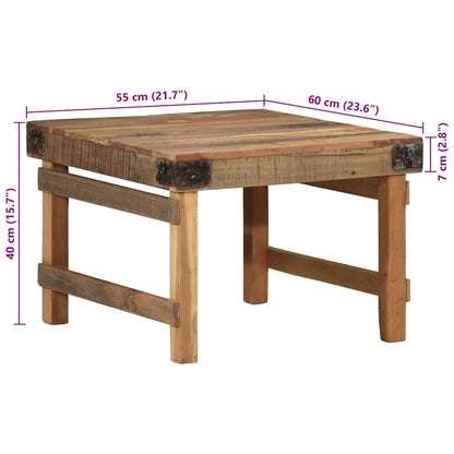 Couchtisch Braun 60 x 55 x 40 cm recyceltes Massivholz