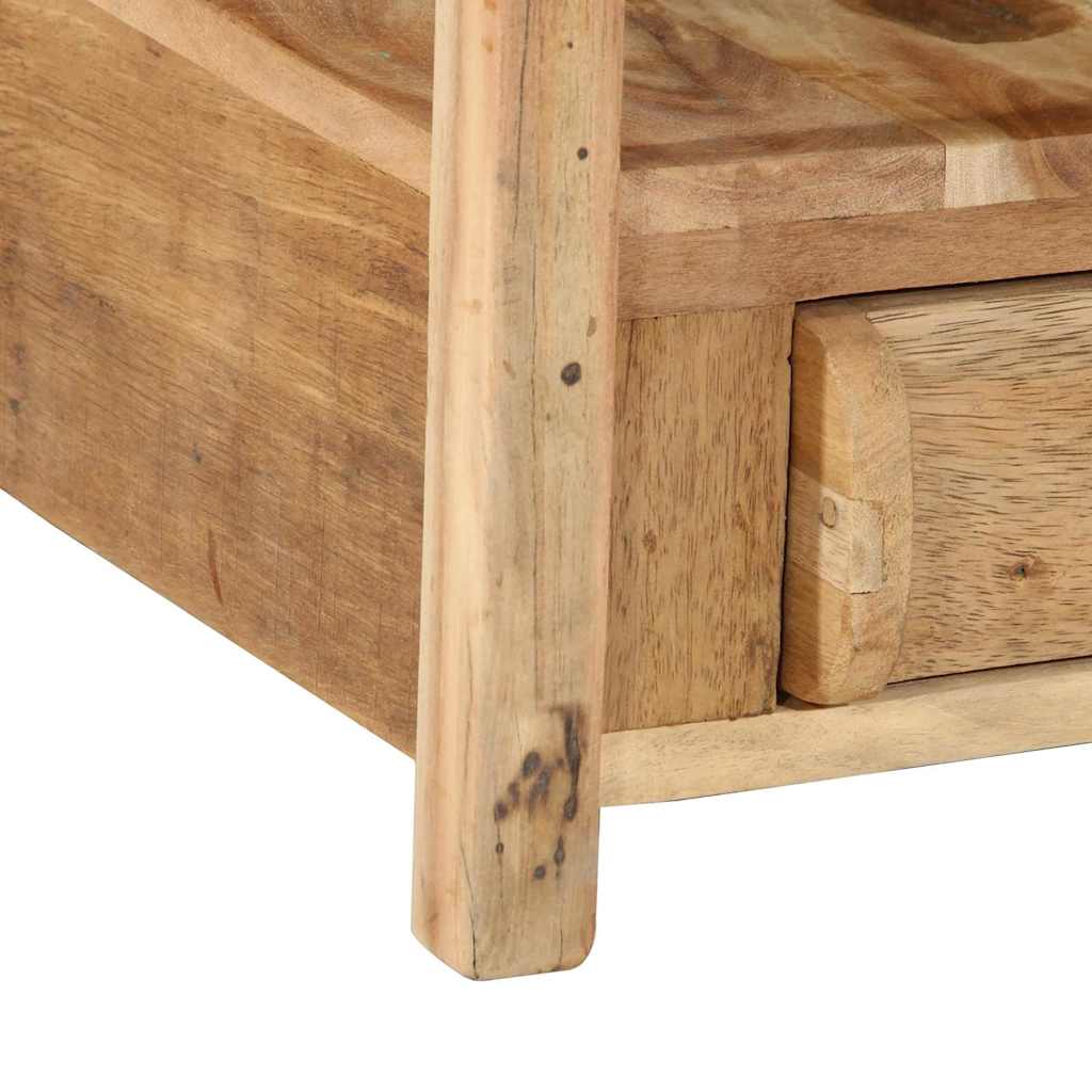 Beistelltisch Braun 43 x 32 x 46 cm Massivholz Altholz