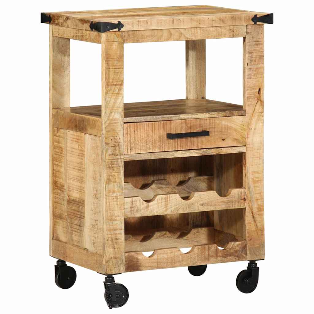 Küchentrolley Braun 55 x 40 x 80 cm Massives Mango-Holz