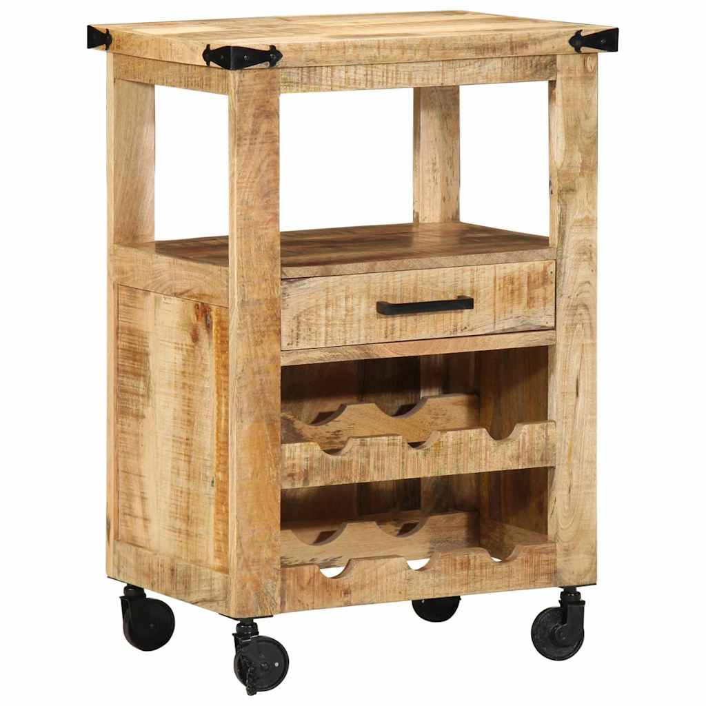 Küchentrolley Braun 55 x 40 x 80 cm Massives Mango-Holz