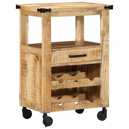 Küchentrolley Braun 55 x 40 x 80 cm Massives Mango-Holz
