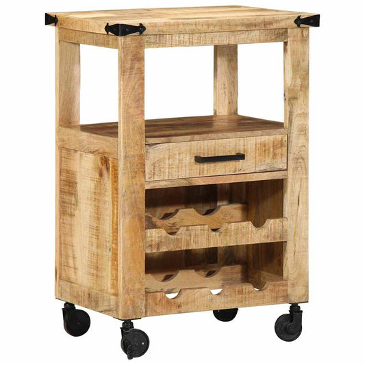 Küchentrolley Braun 55 x 40 x 80 cm Massives Mango-Holz