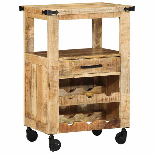 Küchentrolley Braun 55 x 40 x 80 cm Massives Mango-Holz