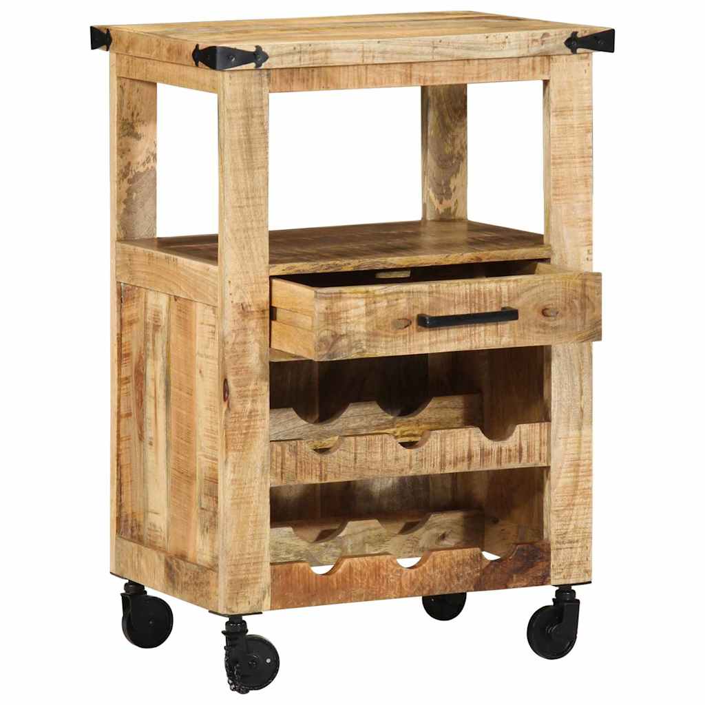 Küchentrolley Braun 55 x 40 x 80 cm Massives Mango-Holz