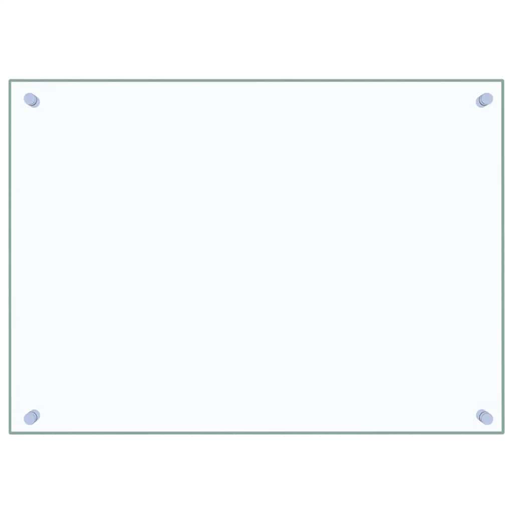 Küchenrückwände 2 Stk. Transparent 70x50 cm Hartglas