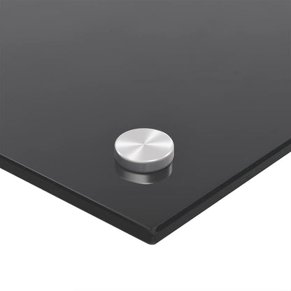 Küchenrückwände 2 Stk. Schwarz 70x50 cm Hartglas