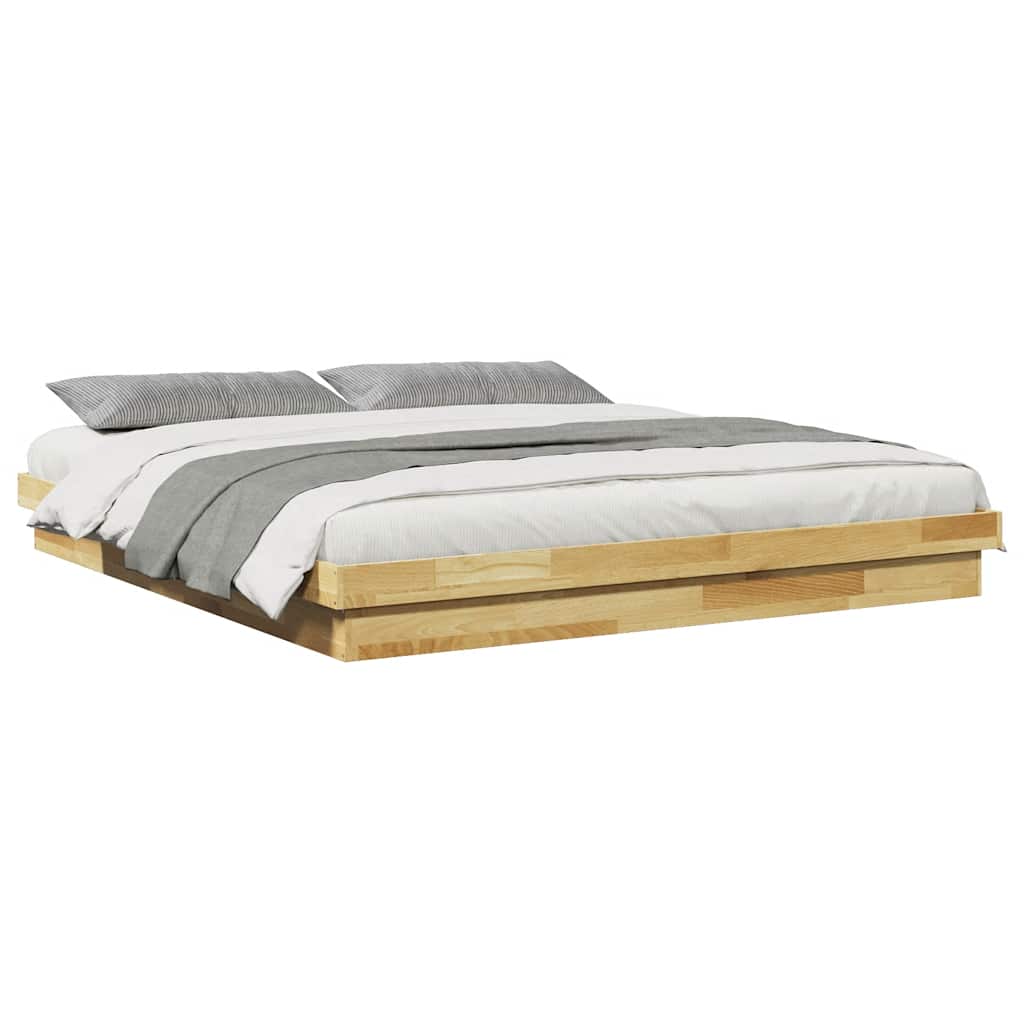 Massivholzbett ohne Matratze 180x200 cm Eichenholz