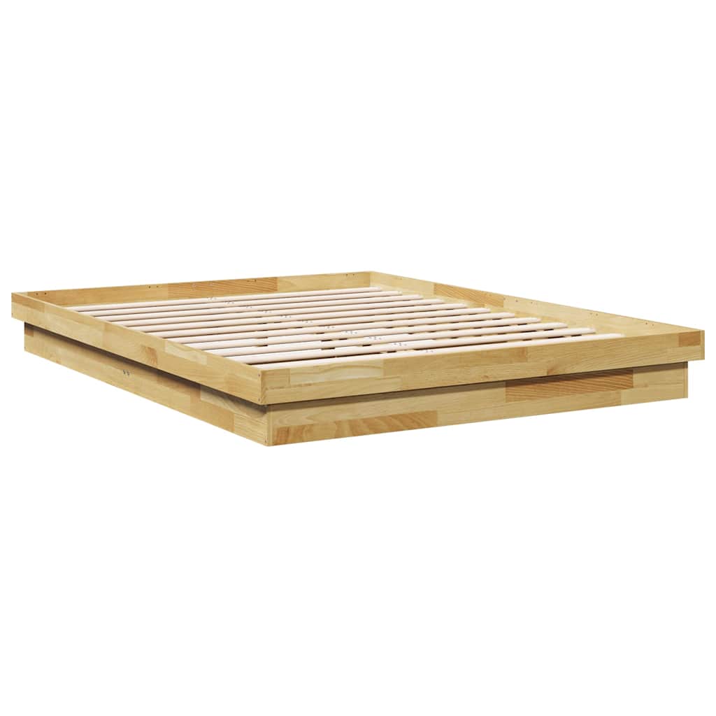 Massivholzbett ohne Matratze 140x190 cm Eichenholz