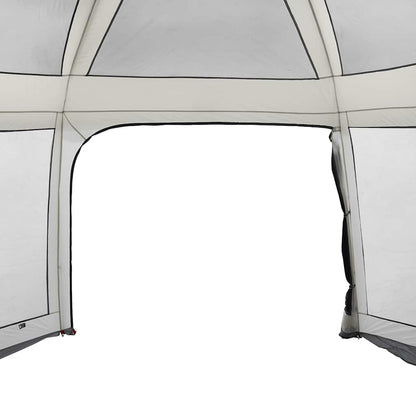 Poolzelt mit abnehmbarem Überzelt Netzwänden Grau 512x458cm