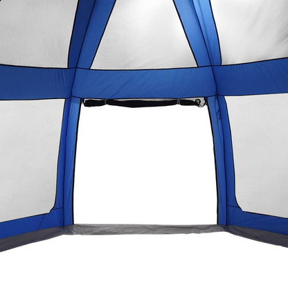 Poolzelt mit abnehmbarem Überzelt Netzwänden Azurblau 510x510cm