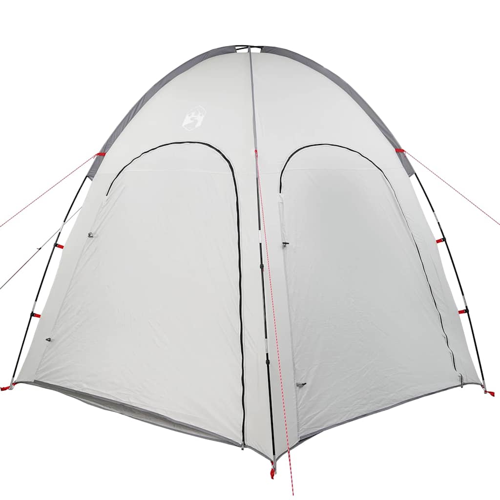 Poolzelt mit Dach Grau 366 x 305 x 231 cm Polyester