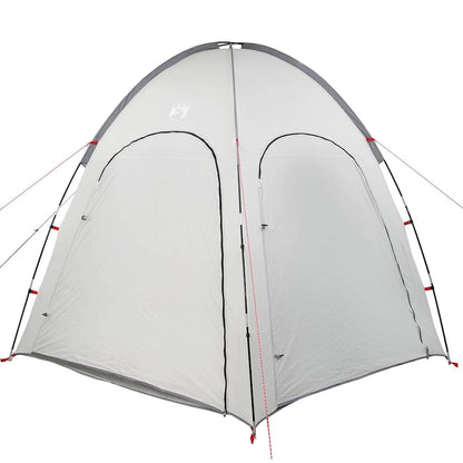 Poolzelt mit Dach Grau 366 x 305 x 231 cm Polyester