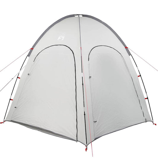 Poolzelt mit Dach Grau 366 x 305 x 231 cm Polyester