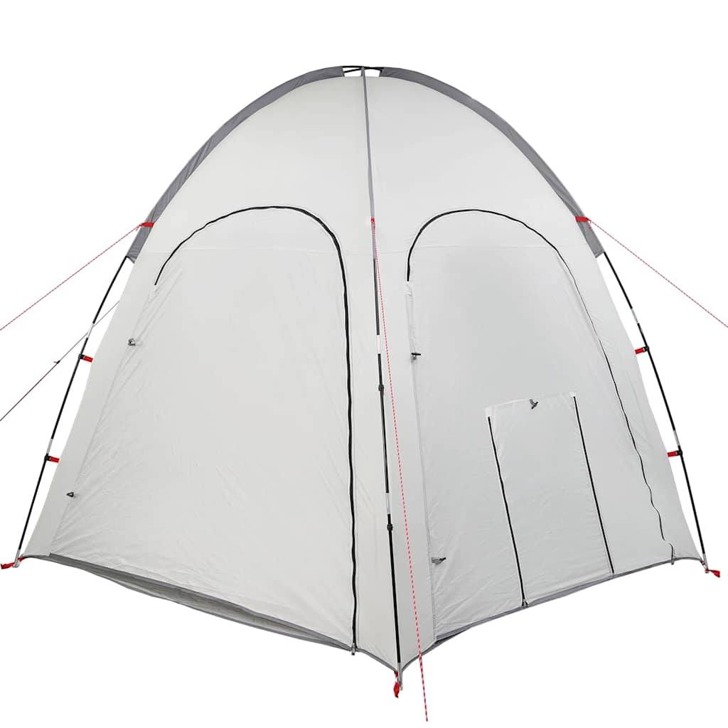 Poolzelt mit Dach Grau 366 x 305 x 231 cm Polyester