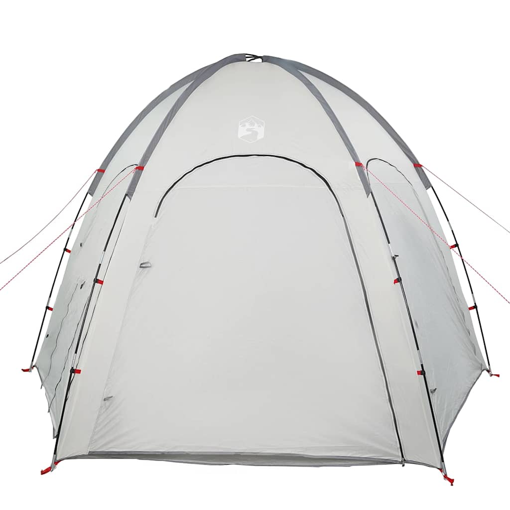 Poolzelt mit Dach Grau 366 x 305 x 231 cm Polyester