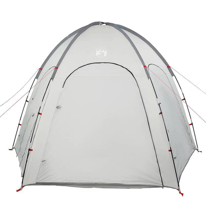 Poolzelt mit Dach Grau 366 x 305 x 231 cm Polyester