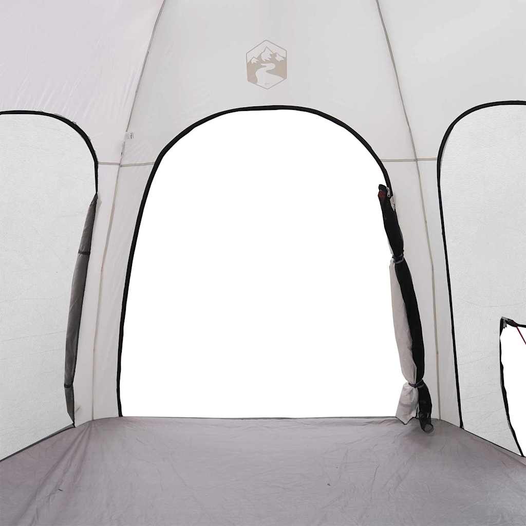 Poolzelt mit Dach Grau 366 x 305 x 231 cm Polyester