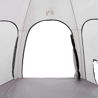 Poolzelt mit Dach Grau 366 x 305 x 231 cm Polyester