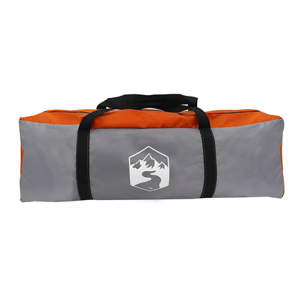 Campingzelt 4 Personen Grau und Orange Wasserdicht