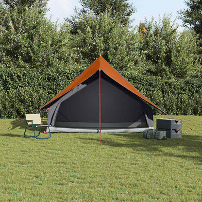 Zelte mit Dach Grau und Orange 256 x 266 x 185 cm Polyester