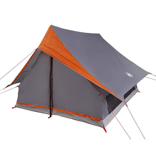 Zelte mit Dach Grau und Orange 256 x 266 x 185 cm Polyester