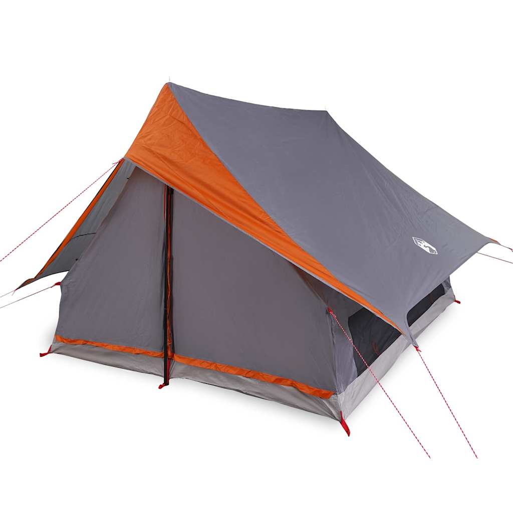 Zelte mit Dach Grau und Orange 256 x 266 x 185 cm Polyester