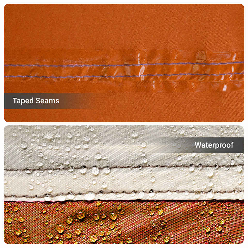 Zelte mit Dach Grau und Orange 435 x 255 x 216 cm Polyester