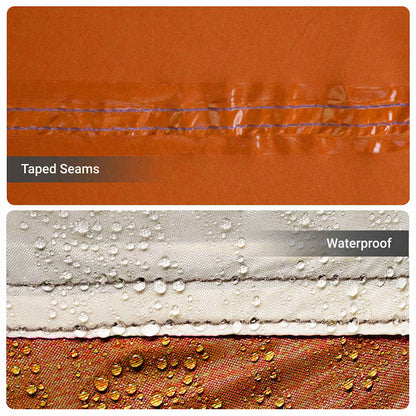 Zelte mit Dach Grau und Orange 435 x 255 x 216 cm Polyester