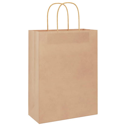 Papiertragetaschen 50 Stk. mit Henkeln Braun 26x12x35 cm
