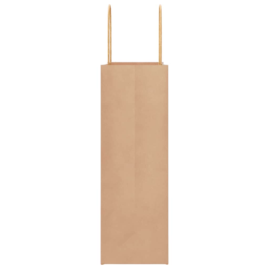 Papiertragetaschen 50 Stk. mit Henkeln Braun 26x12x35 cm