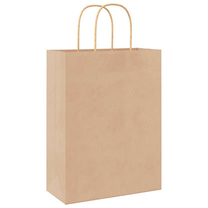 Papiertragetaschen 50 Stk. mit Henkeln Braun 26x12x35 cm
