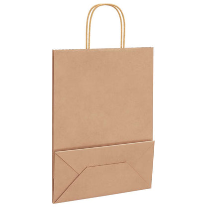 Papiertragetaschen 50 Stk. mit Henkeln Braun 26x12x35 cm