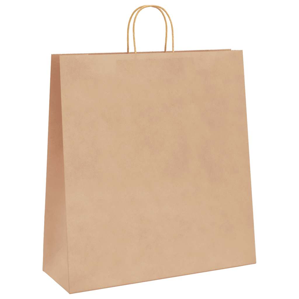 Papiertragetaschen 50 Stk. mit Henkeln Braun 45x17x48 cm