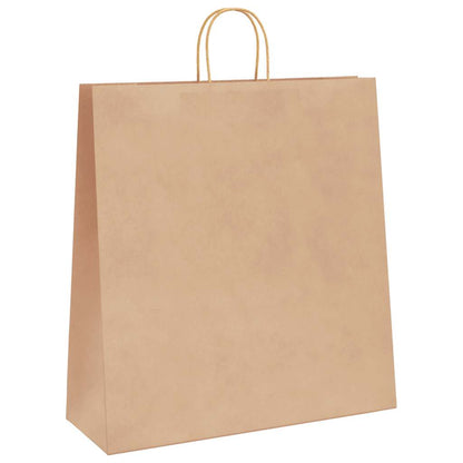 Papiertragetaschen 50 Stk. mit Henkeln Braun 45x17x48 cm