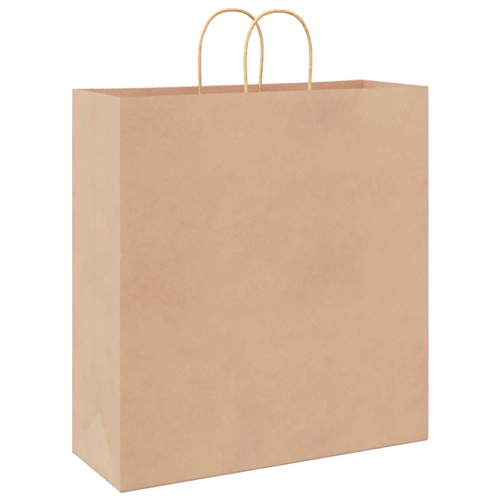 Papiertragetaschen 50 Stk. mit Henkeln Braun 45x17x48 cm