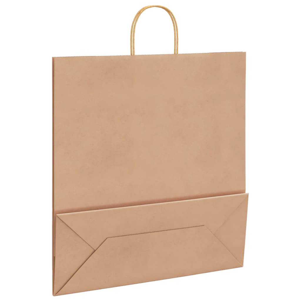Papiertragetaschen 50 Stk. mit Henkeln Braun 45x17x48 cm