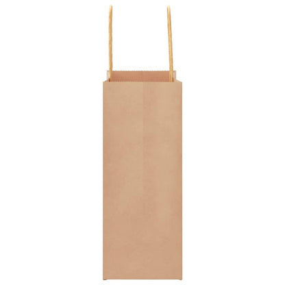 Papiertragetaschen 250 Stk. mit Henkeln Braun 15x8x21 cm