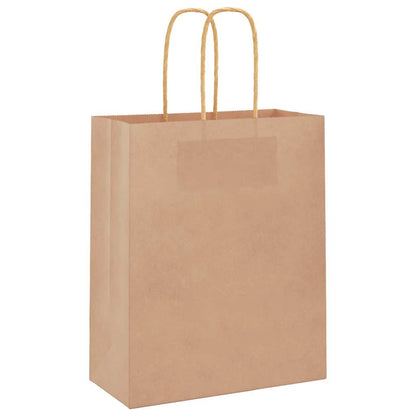 Papiertragetaschen 250 Stk. mit Henkeln Braun 18x8x22 cm