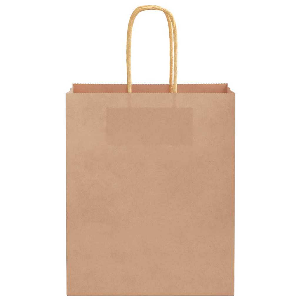 Papiertragetaschen 250 Stk. mit Henkeln Braun 18x8x22 cm