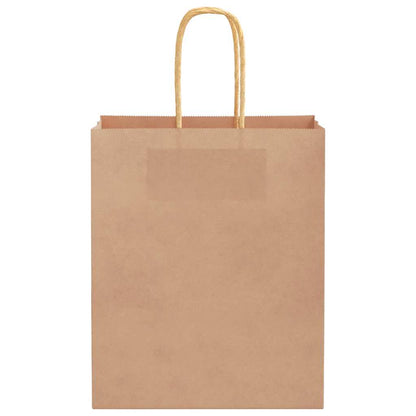 Papiertragetaschen 250 Stk. mit Henkeln Braun 18x8x22 cm