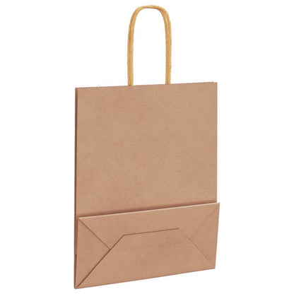 Papiertragetaschen 250 Stk. mit Henkeln Braun 18x8x22 cm