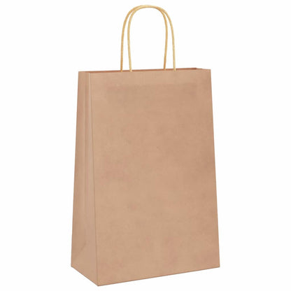 Papiertragetaschen 250 Stk. mit Henkeln Braun 21x11x31 cm