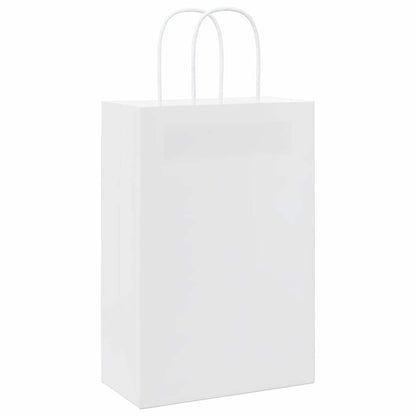 Papiertragetaschen 50 Stk. mit Henkeln Weiß 21x11x31 cm