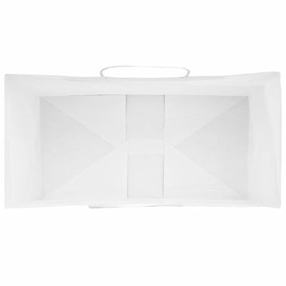 Papiertragetaschen 50 Stk. mit Henkeln Weiß 21x11x31 cm