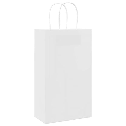 Papiertragetaschen 50 Stk. mit Henkeln Weiß 21x11x36 cm