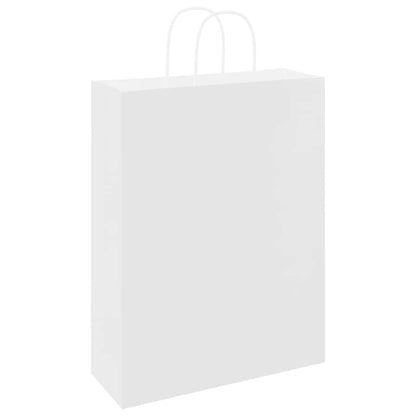 Papiertragetaschen 50 Stk. mit Henkeln Weiß 32x12x42 cm