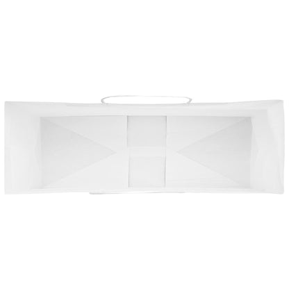 Papiertragetaschen 50 Stk. mit Henkeln Weiß 32x12x42 cm